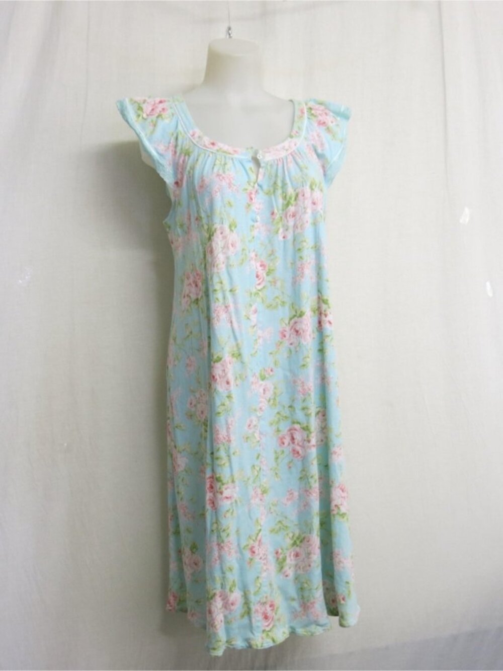 Pastel Blue Floral Smocked Top